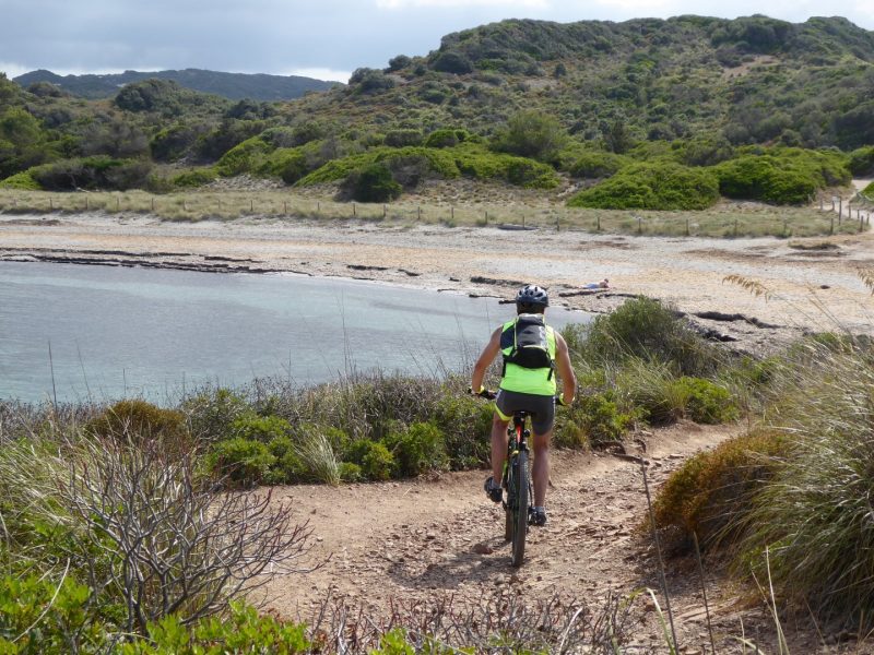 Mountain bike at Camí de Cavalls towards Es Grau - P1020602