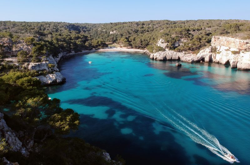 Cala Macarella from the Air