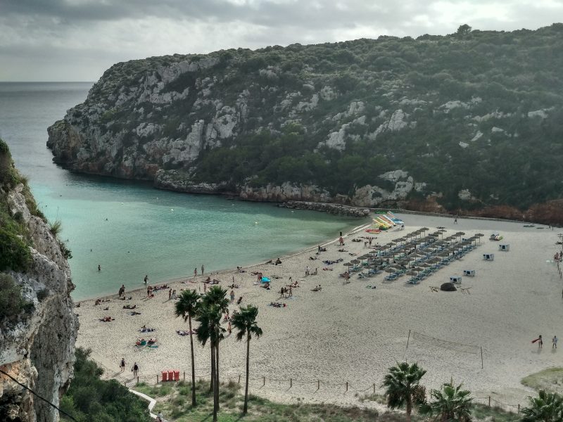 Cala en Porter on a cloudy day