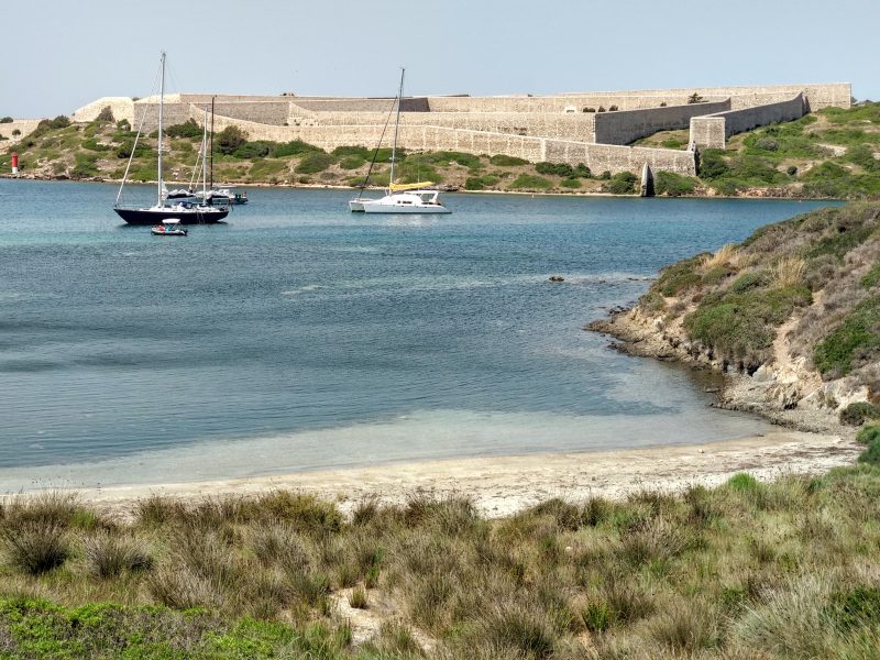 Sa Platjola and the Lazaretto Wall of Maò