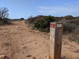 Poste del Tramo 12 del Camí de Cavalls